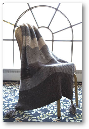 Plymouth Yarn F650 Striped Garter Stitch Throw (Free)