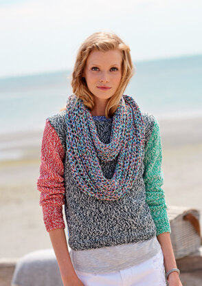 Sweater and Brioche Snood in Rico Fashion Cotton Mouline DK - 306