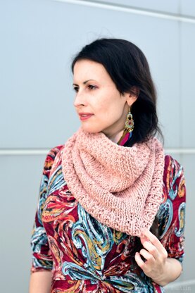 Rosamund polka dot knit cowl