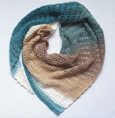 Easy Cake Yarn Shawl Crochet pattern by Carmen Heffernan