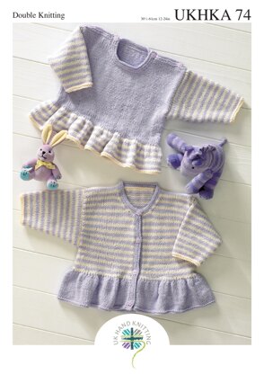 UKHKA 74 Frill Sweater and Cardigan - UKHKA74pdf - Downloadable PDF