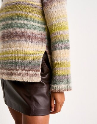 Set-In Stone Sweater Knitting Pattern in Sirdar Jewelspun With Wool Chunky - Downloadable PDF