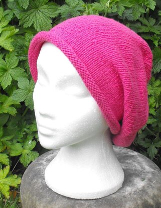 Silky Roll Brim Slouch Knitting Pattern - Madmonkeyknits