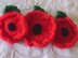 Fluted Poppies DK knitting pattern Remembrance Sunday Veterans day Armistice day
