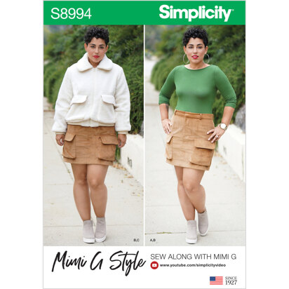 Simplicity S8994 Misses Mimi G Style Jacket, Skirt, and Knit Top - Sewing Pattern