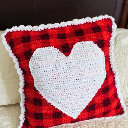 Plaid Heart Pillow