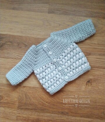 Baby puff stitch Cardigan