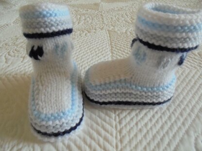 Baby Boy Stripey Booties