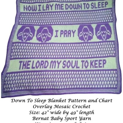 Down To Sleep Toddlers Lap Blanket Pattern and Chart