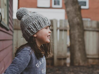 Fur Pompom Chunky Hat Baby Children Women