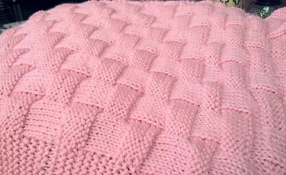 REALISTIC Basket Weave Baby Blanket