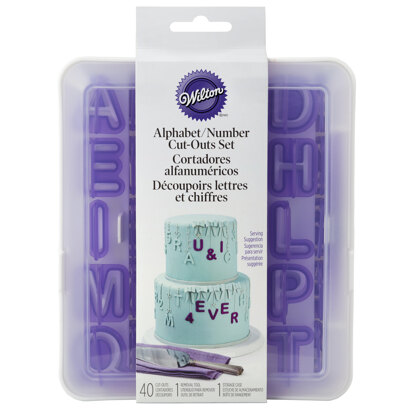 Wilton Fondant Letter & Number Cutters Set, 42-Piece Set