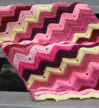 Scrap Ripple Afghan