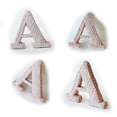 Letter A Crochet Pattern, 3D Letter Amigurumi