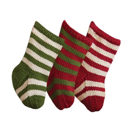 Striped Stockings in Bernat Softee Chunky Holiday