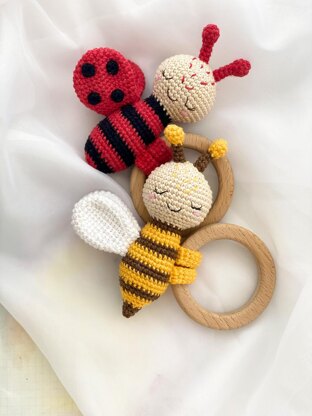 Baby teether toys Bee and Ladybug