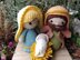 Nativity Scene Christmas Dolls Mary Joseph Baby Jesus Crib Donkey and Sheep Manger Creche Krippe amigurumi crochet pattern