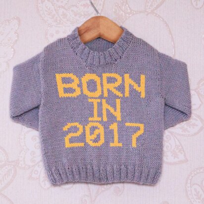 Intarsia - Born in 2017 - Childrens Sweater