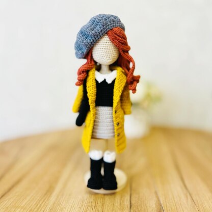 Crochet doll, amigurumi doll, doll with clothes, amigurumi clothes, Autumn Vibe