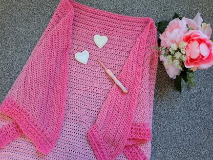 Crochet The Rose Petal Shawl Pattern