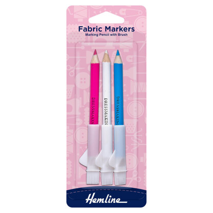 Hemline – Markierstifte: Schneiderkreide mit Pinsel: 3 Farben