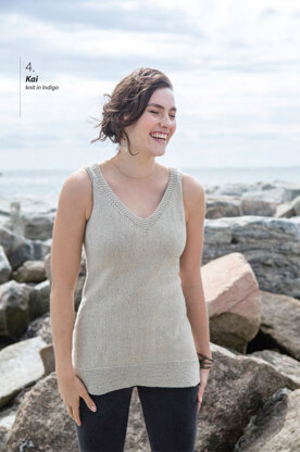 Kai Top in Berroco Indigo - Downloadable PDF