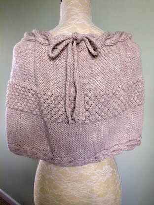 Cable & Trinity Stitch Shoulder Shrug