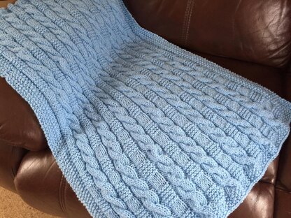 Cable & Garter Stitch Baby Blanket