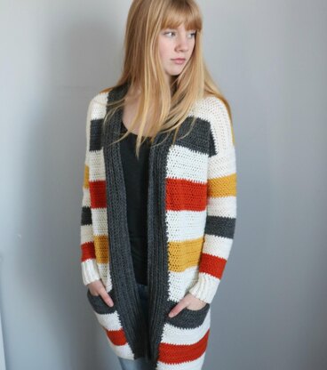 Everyday Striped Cardigan