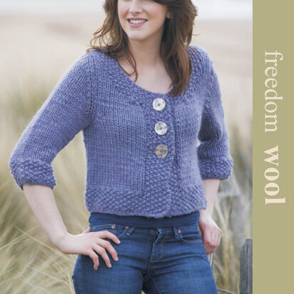 Boxy Cardigan in Twilleys Freedom Wool - 9086