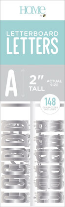 American Crafts DCWV Letterboard Letters & Characters 2" 148/Pkg - Silver