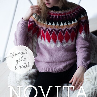 Women's Yoke Sweater in Novita 7 Veljestä and Nordic Wool - Downloadable PDF