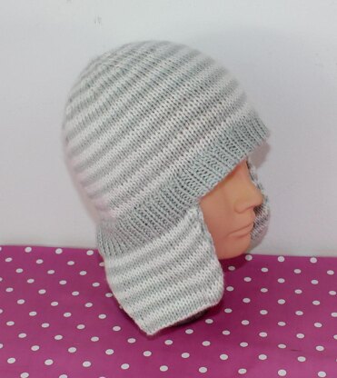 Baby Stripe Trapper Hat