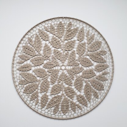 Mandala Leafy Vine - Crochet Wall Decor