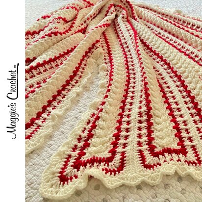 Candy Cane Panels Afghan Crochet Pattern