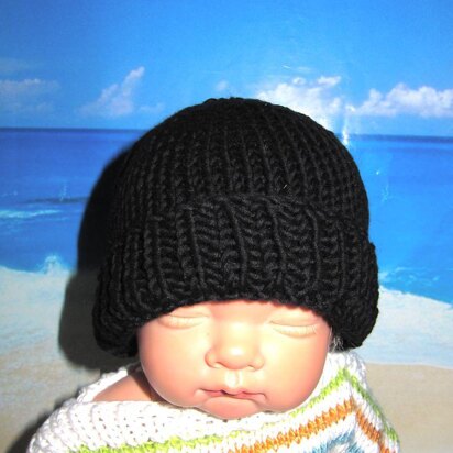 Baby Black Beanie