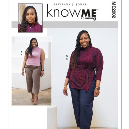 Know Me Misses' and Women's Knit Tops and Jeans by Brittany J. Jones ME2002 - Sewing Pattern