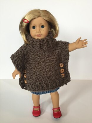 Sophia Doll Poncho with Cowl