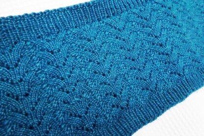 Nordic Lace Cowl (Instructions to work in the round)