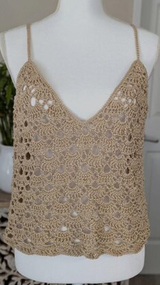 Irish Cream Crochet Lace Cami