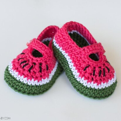 Watermelon Baby Booties