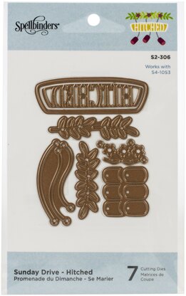 Spellbinders Etched Dies - Die D-Lites Sunday Drive - Hitched
