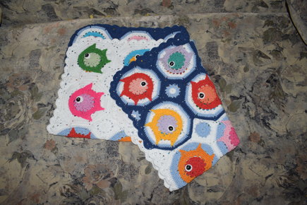 Fish puzzle baby blanket #6