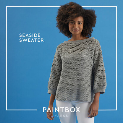 Seaside Sweater - Free Jumper Crochet Pattern for Women in Paintbox Yarns Cotton Mix DK by Paintbox Yarns