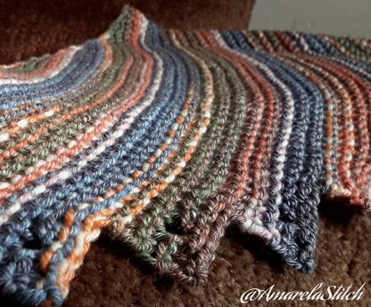 Asymmetric Saw Shawl