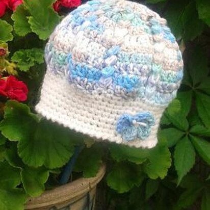 Baby Hat with Butterfly Embellishment