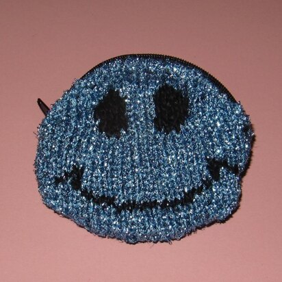 FREE Smiley Coin Purse - knitting pattern