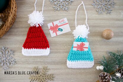 Santa Hat Gift Card Holder Ornament