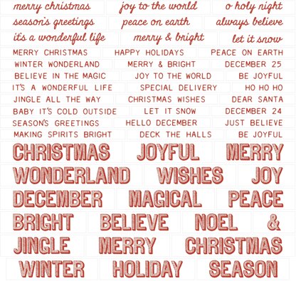 Advantus Idea-Ology Chipboard Quote Chips 52/Pkg - Christmas, Words & Phrases