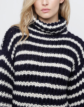 Meryl Stripe Sweater in Wool and the Gang Sugar Baby Alpaca - Downloadable PDF